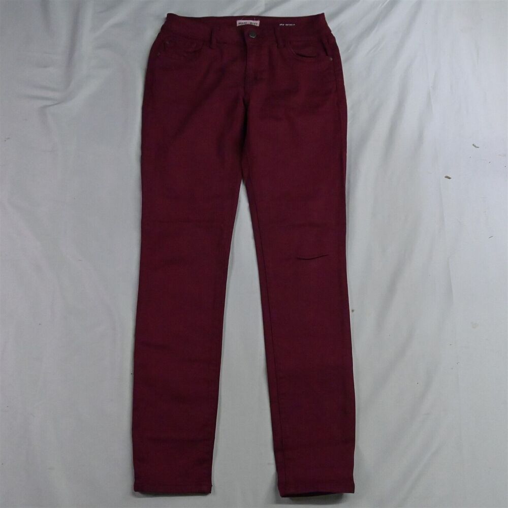 Warp + Weft 26‎ x 29 JFK New York Skinny Red Stretch Denim Womens Jeans